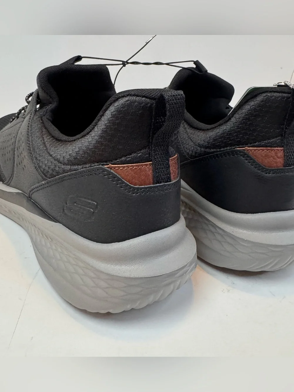 Men's Skechers, Relaxed Fit: Slade - Breyer Sneaker 210892-BKGY Black Gray Knit